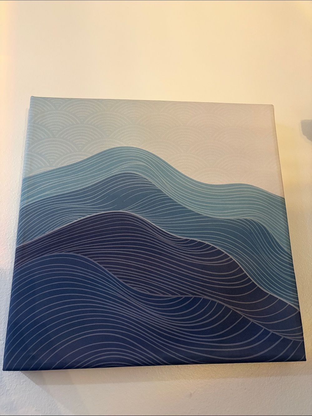 Blue Wave Canvas Wall Art Bluetooth Speaker- Modern Ocean Print